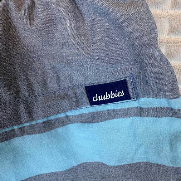 Chubbies Striped Swim Trunks Mens Size Medium 5.5" Inseam Zipper Back Pocket - Picture 4 of 7